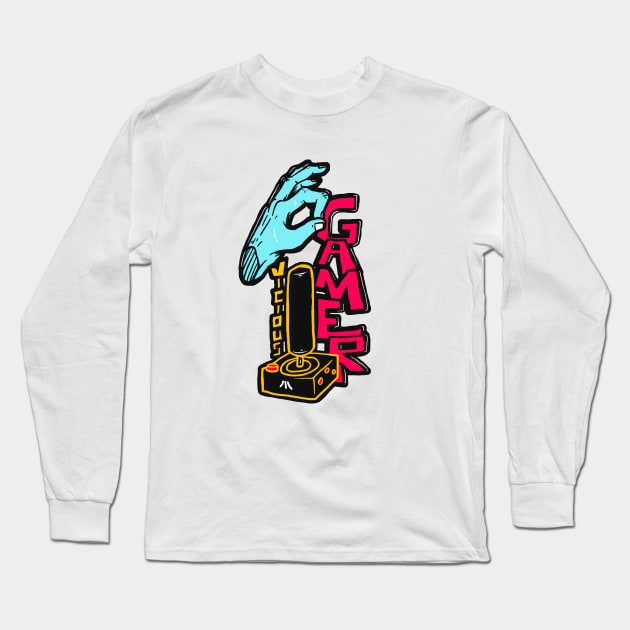 Vicious Gamer Long Sleeve T-Shirt by MeFO